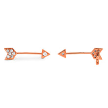 Load image into Gallery viewer, Social Value 14K Gold Arrow Stud Earrings (Half Pair)
