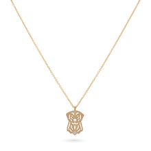 Load image into Gallery viewer, 18K Yellow Gold Natural Diamond Dog Thick Pendant Necklace | Husky, Labrador, Bloodhound, Collie, Terrier, Boxer | Dog Lover Gold Necklace
