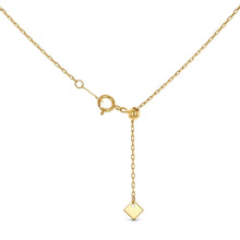 Load image into Gallery viewer, 18K Gold &amp; Genuine Diamond Lariat Necklace | Designer Diamond Cluster Drop Necklace For Women | Adjustable Drawstring Chain Layering Jewelry
