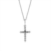 Load image into Gallery viewer, 14k Solid Gold Small Natural Diamond Cross Pendant Necklace .25ct W/ Chain | Minimalist Diamond Cross | Diamond Religious Christian Jewelry
