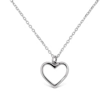 Load image into Gallery viewer, 14k Solid Gold Natural Diamond Open Diamond Heart Pendant Necklace W/ Chain | Valentine&#39;s Day, Bridesmaid, Sweet 16, Birthday Gift
