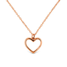 Load image into Gallery viewer, 14k Solid Gold Natural Diamond Open Diamond Heart Pendant Necklace W/ Chain | Valentine&#39;s Day, Bridesmaid, Sweet 16, Birthday Gift
