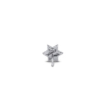 Load image into Gallery viewer, Pair of 18k White Gold and Genuine Pave Diamond Jewish 6 Pointed Star of David Stud Earrings w/ High Quality Diamonds for Women
