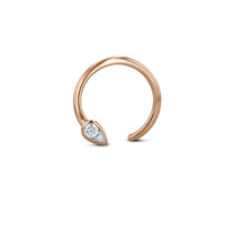 Load image into Gallery viewer, 14k Genuine Diamond Circle Earring for Women in 14k Yellow White and Rose Gold
