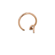 Load image into Gallery viewer, 14k Genuine Diamond Circle Earring for Women in 14k Yellow White and Rose Gold
