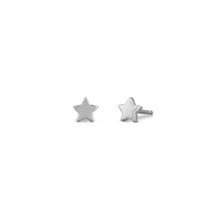 Load image into Gallery viewer, Single (Half Pair) 14k Solid Gold Small Star Earring Studs for Women or Girls in White Yellow Rose Gold
