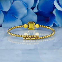 Load image into Gallery viewer, 18k Beaded Diamond Cuff Art Deco Bangle Genuine Diamond Round and Square Shape Center for Women in White Yellow Rose Gold
