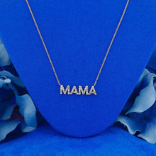 Load image into Gallery viewer, 14k Solid Gold Natural Diamond MAMA Necklace
