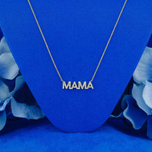 Load image into Gallery viewer, 14k Solid Gold Natural Diamond MAMA Necklace
