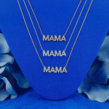 Load image into Gallery viewer, 14k Solid Gold Natural Diamond MAMA Necklace
