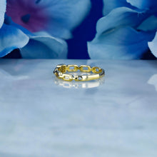 Load image into Gallery viewer, 14k Yellow Gold Natural Diamond Baguette Oval Link Ring
