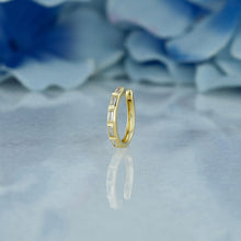 Load image into Gallery viewer, Single (Half Pair) 14k Solid Gold Natural Diamond Baguette Non-Pierce Ear Cuff
