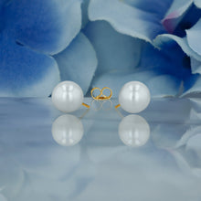 Load image into Gallery viewer, 14k Solid Gold Genuine Fresh Water Pearl Earrings
